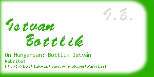 istvan bottlik business card